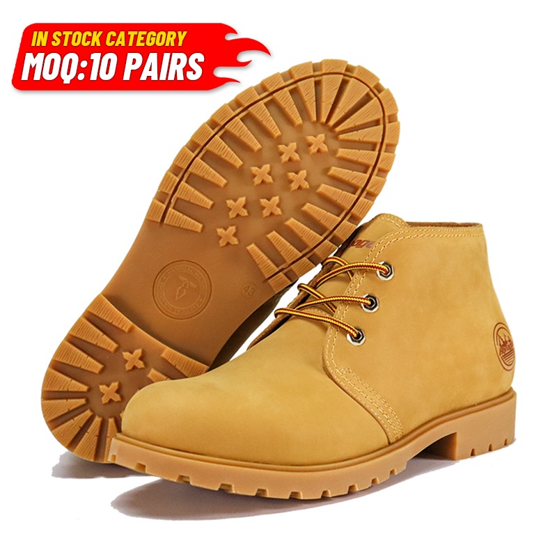 သက်တောင့်သက်သာရှိသော ရာဘာအပြည့်ဖြင့် Nubuck Leather Casual ဘွတ်ဖိနပ်များ