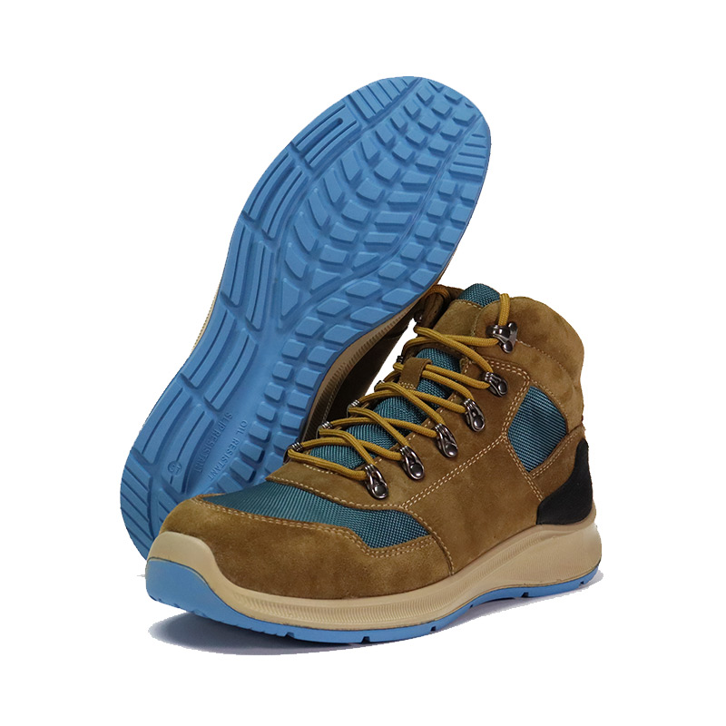 ရော်ဘာ Outsole Suede နိုင်လွန်အထည်အလုပ်လုပ်ဖိနပ်